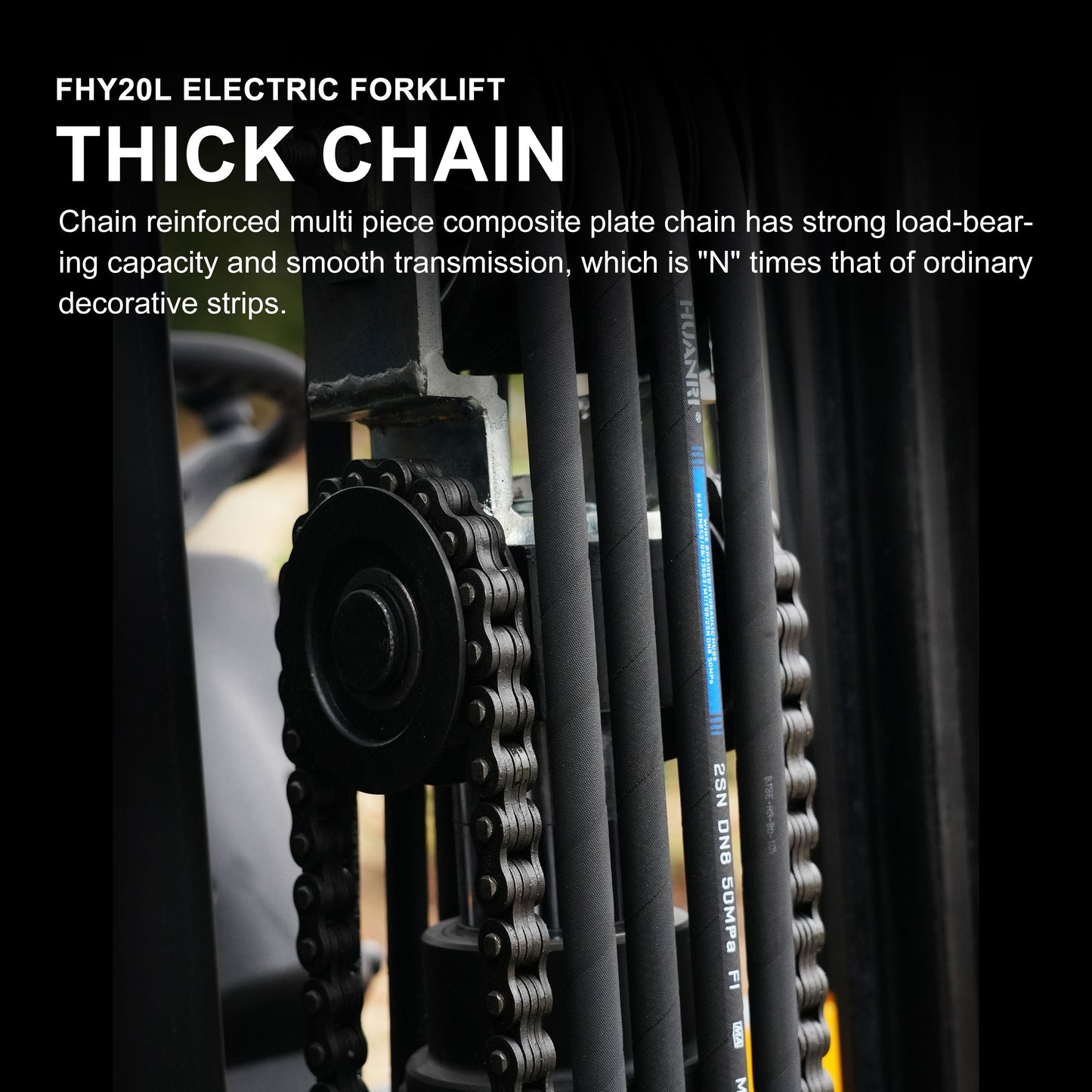HUAYEE FHY20L 1.8-Ton Electric Forklift – High-Performance 76.8V Lithium Powered 4-Wheel Forklift