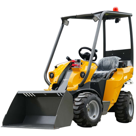 HUAYEE WHY500 Mini Wheel Loader | Compact Articulated Wheel Loader - Hydrostatic Drive - Small Front End Loader for Landscaping & Farming