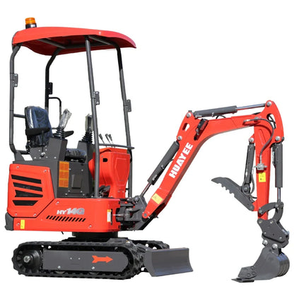 Mini Excavator with Kubota Engine & Advanced Hydraulics | HUAYEE HY14G